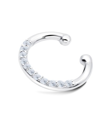 Lovely Crystal Silver Ear Cuff EC-1241